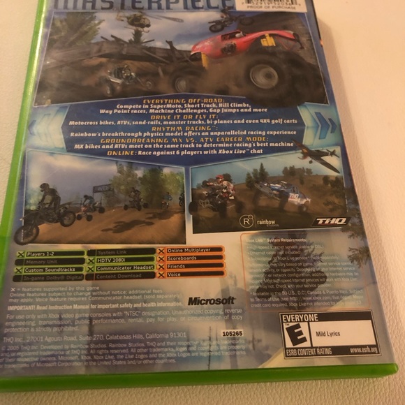 MX vs. ATV Unleashed (Microsoft Xbox, 2005) Tested Complete - Picture 2 of 5